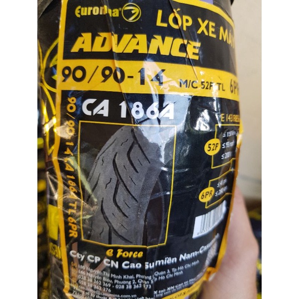 lốp 90/90/14 sau Air blade, vision, trước PCX, EUROMINA Tiêu chuẩn Châu Âu