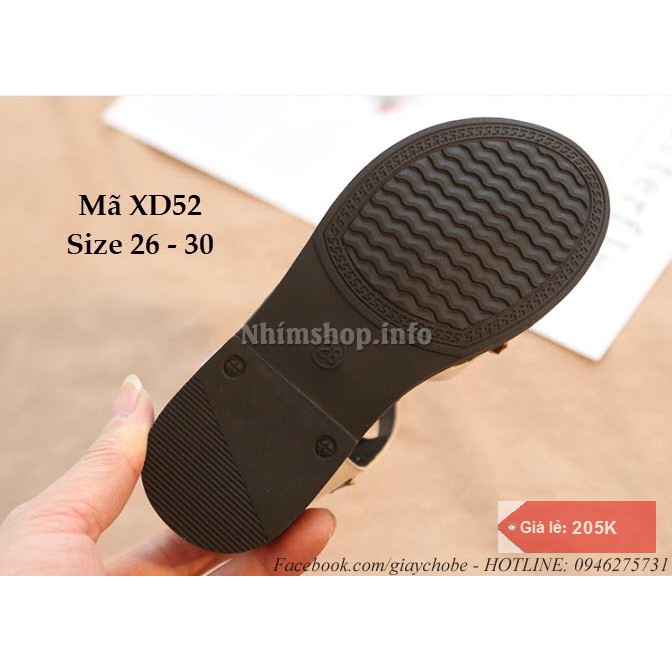 Sandal bé gái 3 - 6 tuổi kiểu nạm đinh cá tính XD52