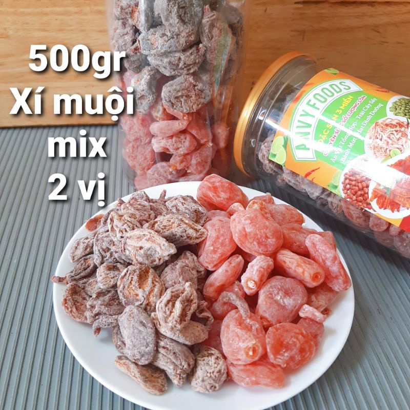 500gr Xí Muội Ô Liu mix 2 vị chua ngọt [NowShip 2h]