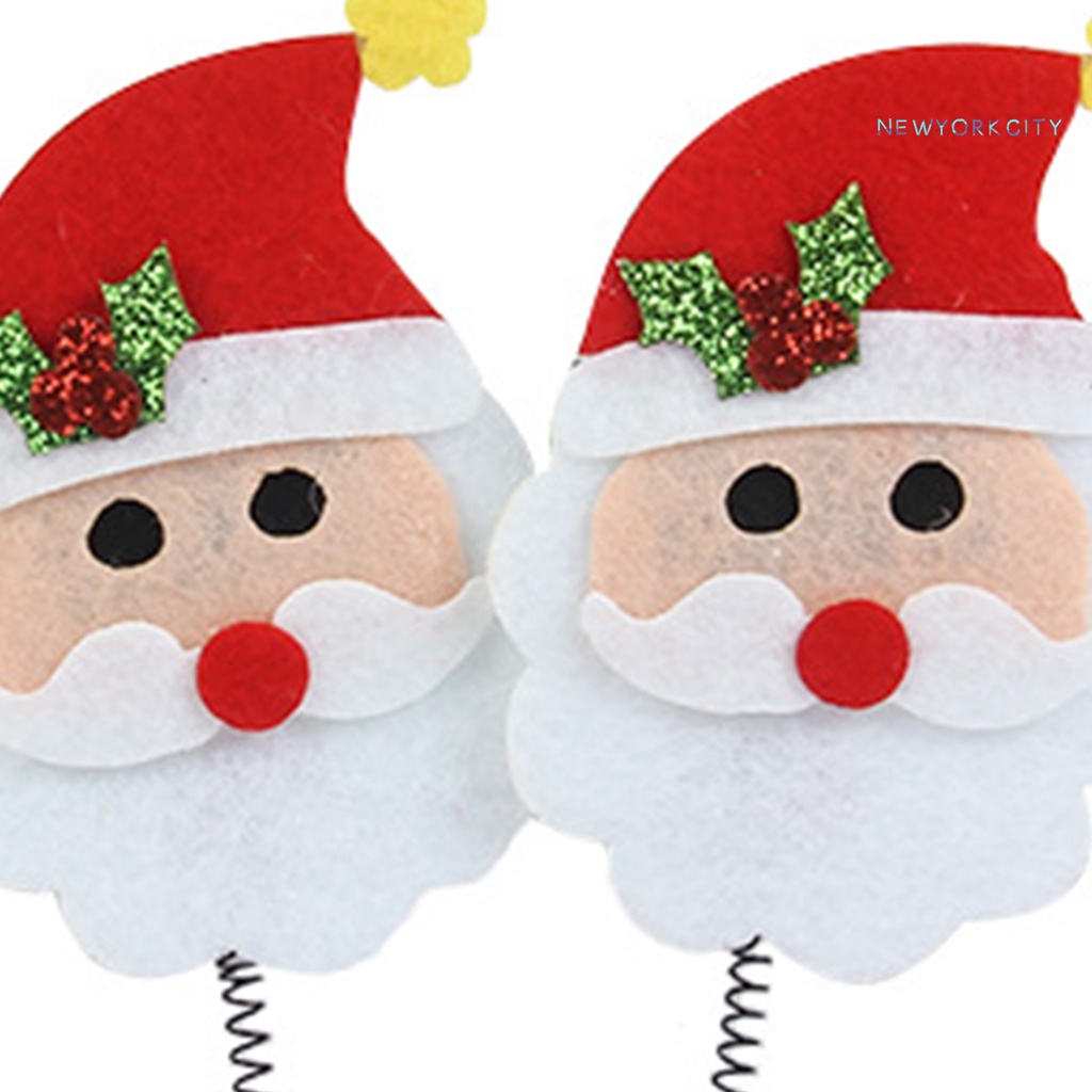 1 Cặp Kẹp Tóc Kim Loại Chủ Đề Giáng Sinh