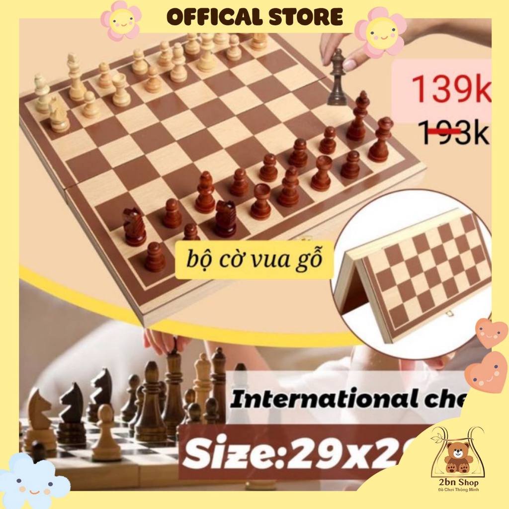 BỘ CỜ VUA VÀ BÀN CỜ GỖ
