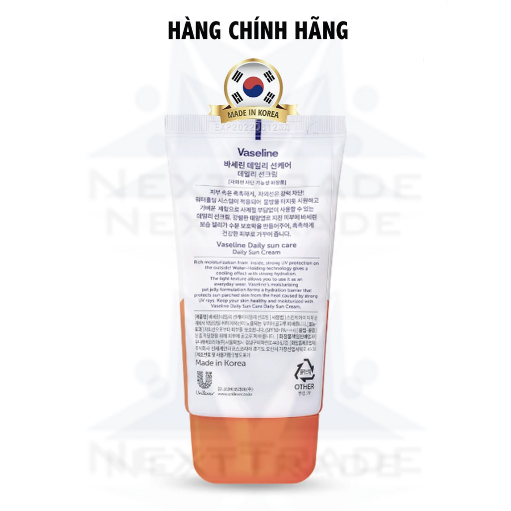 Kem chống nắng hàng ngày Vaseline Daily Sun Cream SPF 50+/ PA++++ 50ml