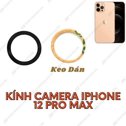 Kính camera 12 pro max kèm keo dán