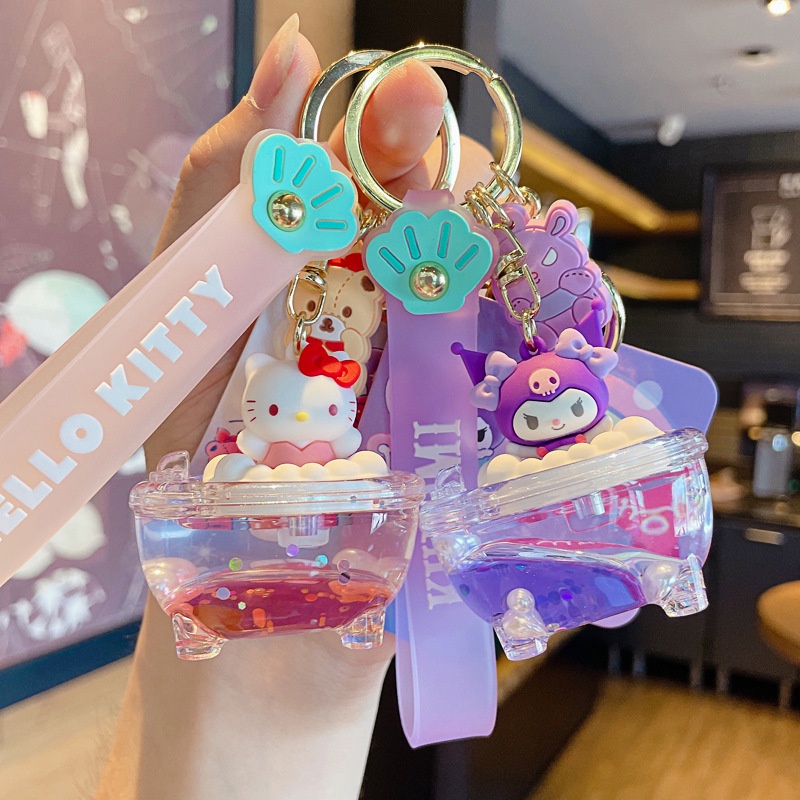 Sanrio Móc Khóa Hình Bình Tắm Thổi Bong Bóng Đáng Yêu