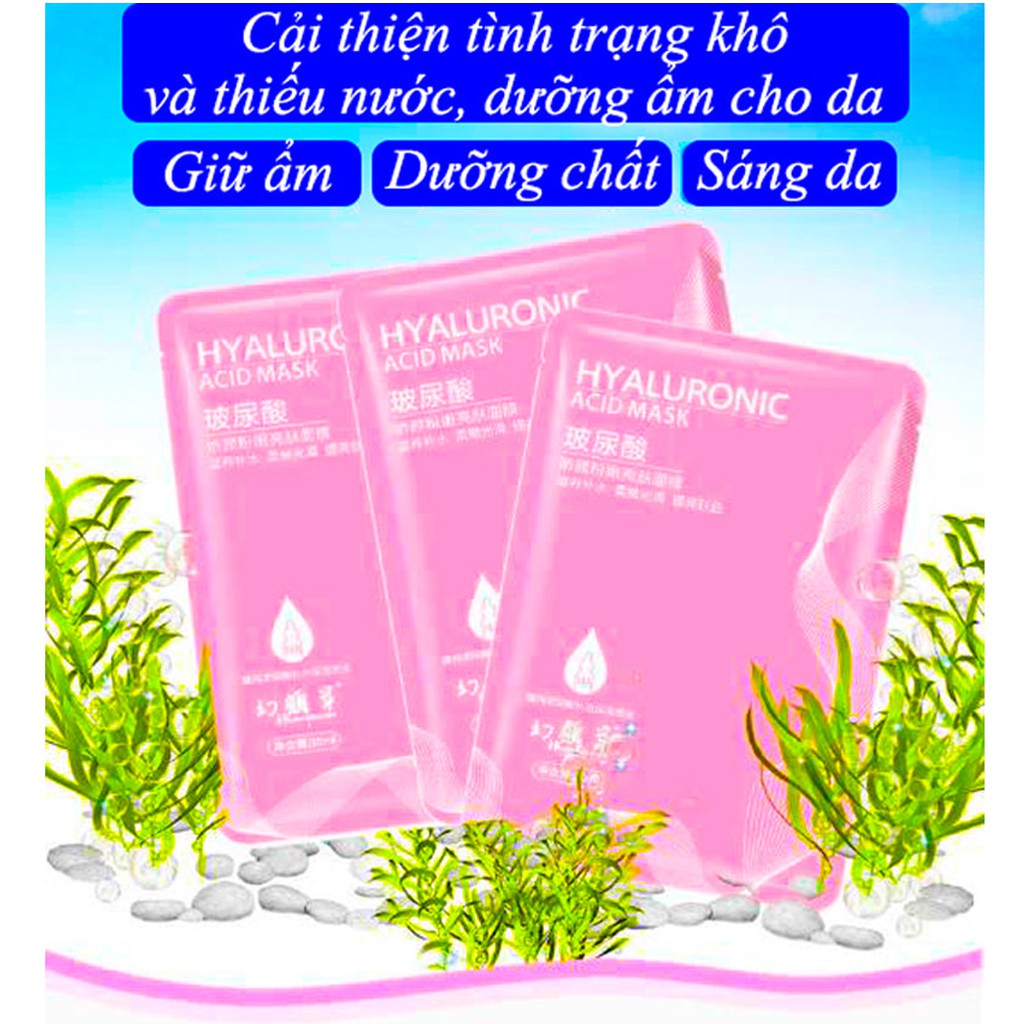 Mặt Nạ Acid Mask MN04 HYALURONIC ACID FACIAL MASK Dưỡng Ẩm Trắng Da Giúp Kiềm Dầu và Mụn 25g/miếng