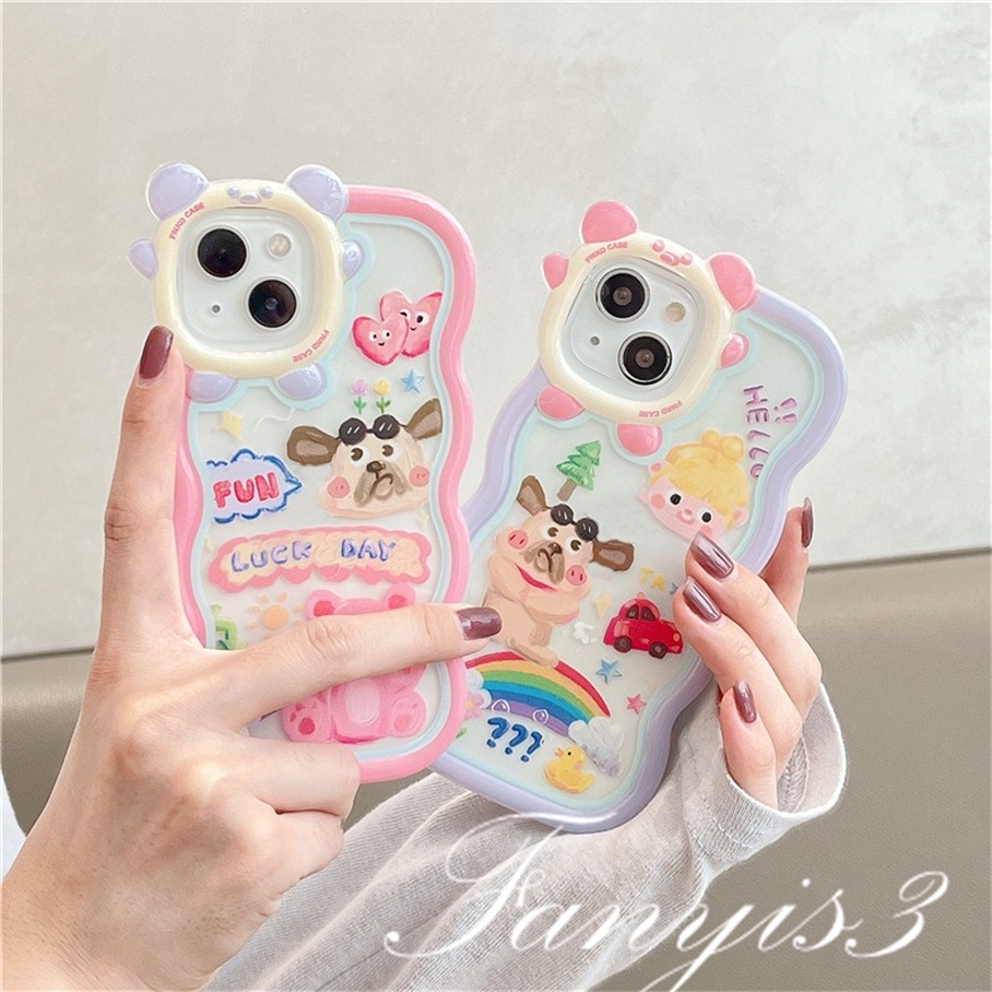 Ốp Điện Thoại TPU Mềm Họa Tiết Hoạt Hình Cho iPhone 14 13 12 11 Pro Max X XR Xs Max 8 7 6 6s Plus SE 2020