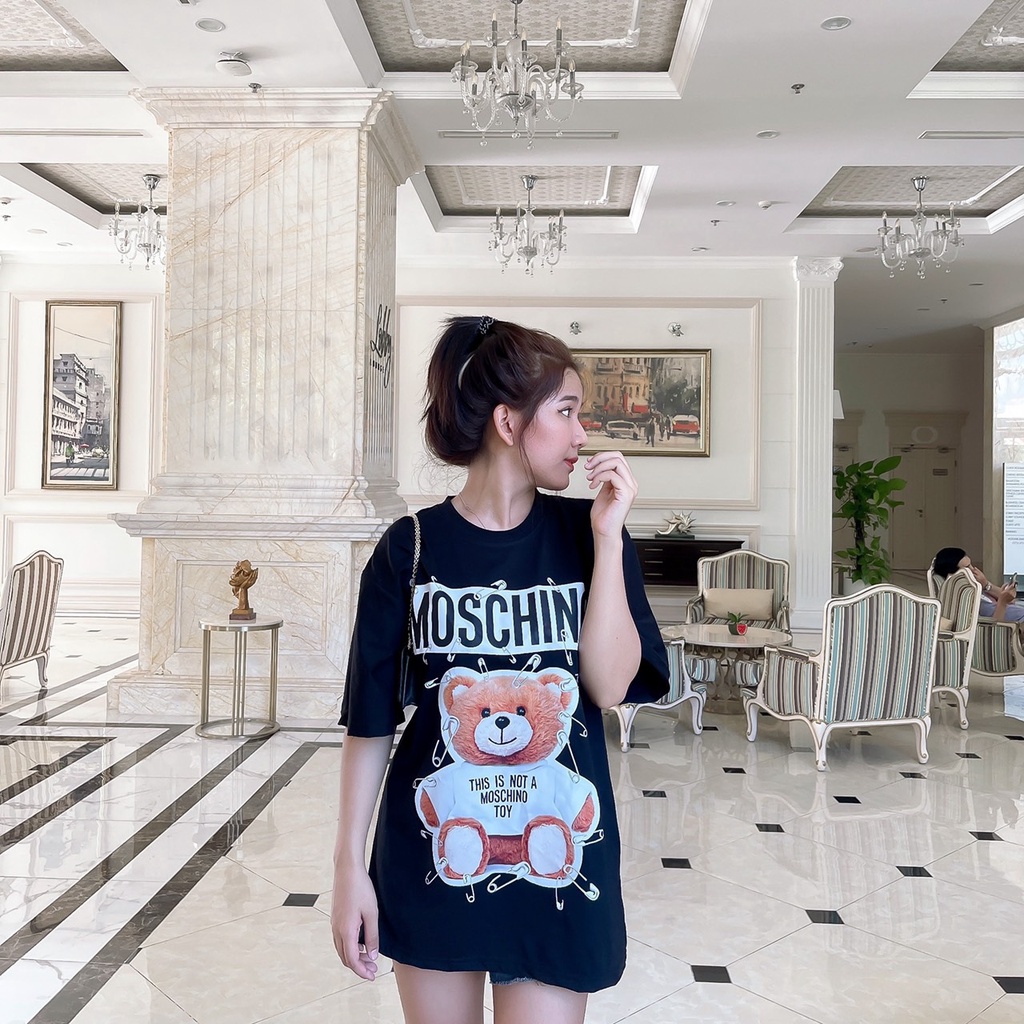 Áo Thun Moschino  - Gấu Teddy Full Mẫu Hàng Cao Cấp Vải Cotton 100%