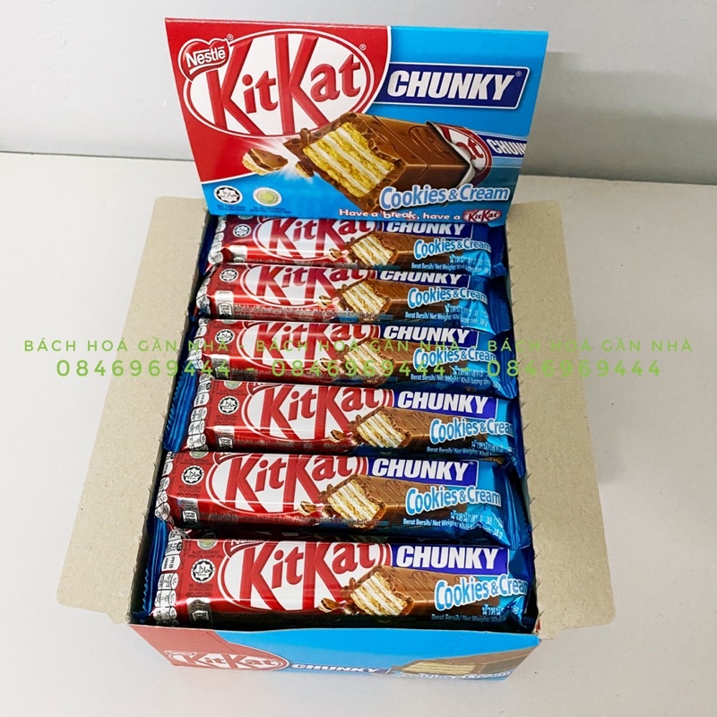 Hộp 24 thanh KitKat Chunky 912g (24 thanh x 38g)