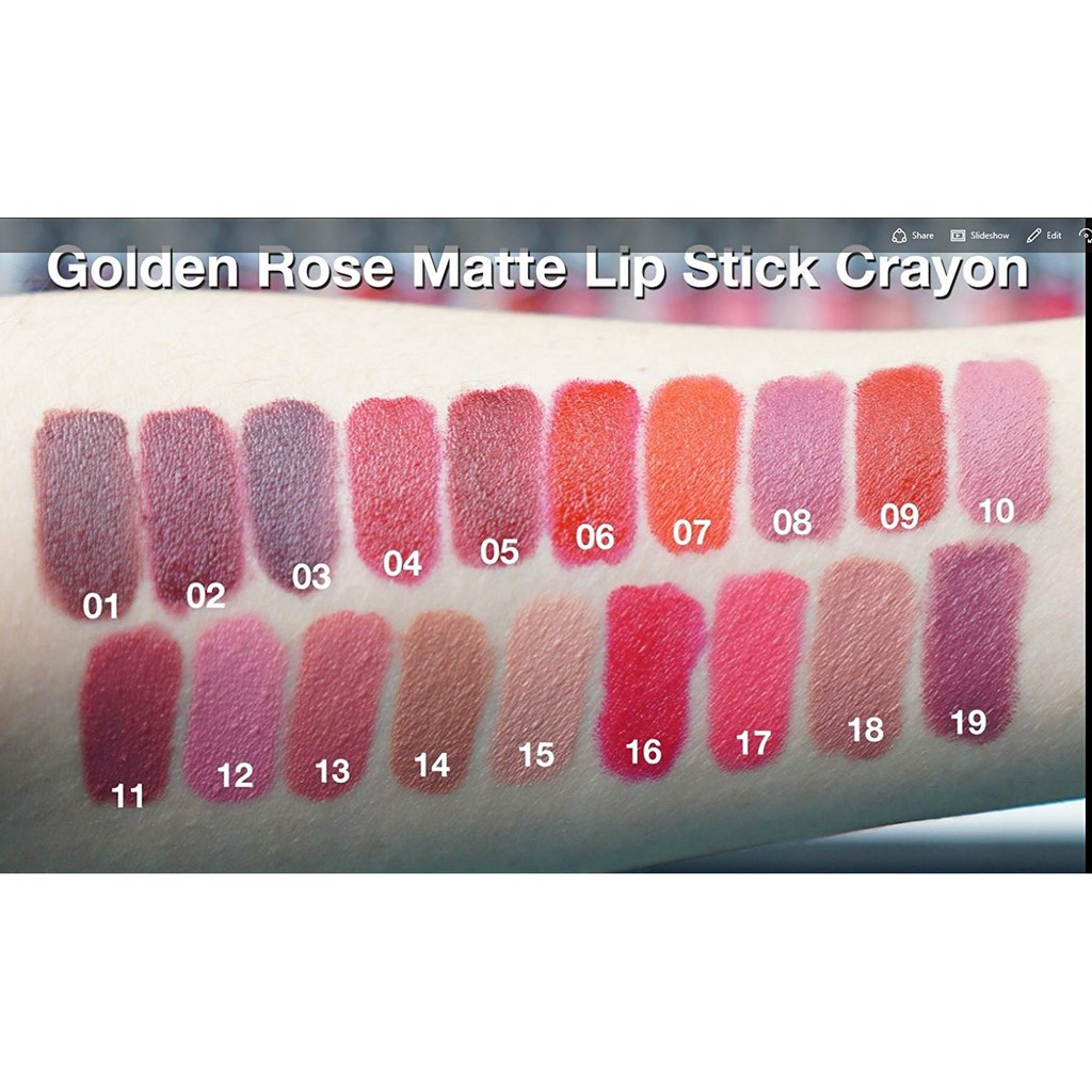 Son Bút Chì Lì Golden Rose Matte Lipstick Crayon
