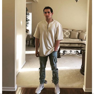 FEAR OF GOD FOG Tide Europe and America Sixth Season Main Line Half Hall High Street Henry Tshirt Short Sleeve Collar