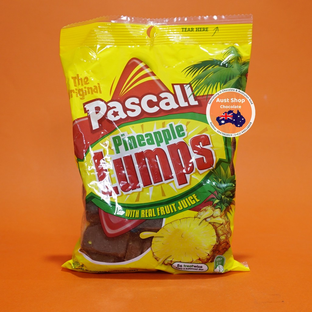 Socola bọc kẹo vị dứa Pascall Pineapple Lumps Lollies - Socola Úc - Aust Shop Chocolate