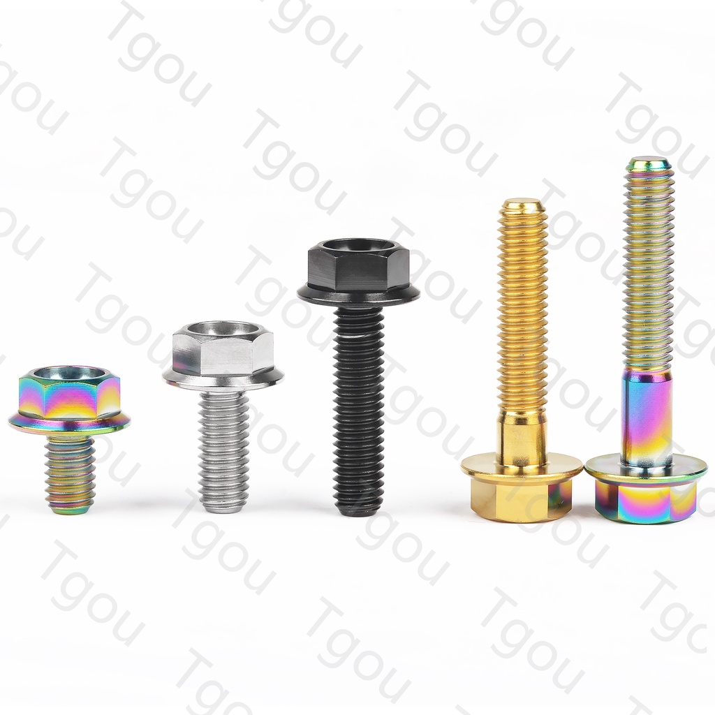 Bu Lông Lục Giác Bằng Titan M6x10 15 20 25 30 35mm DIN6921 Chuyên Dụng Cho Xe Máy