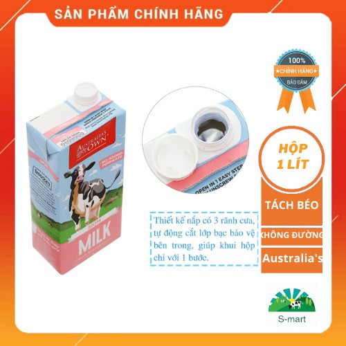 Sữa Tươi Tách Béo Không Đường Australia's Own 1 lít