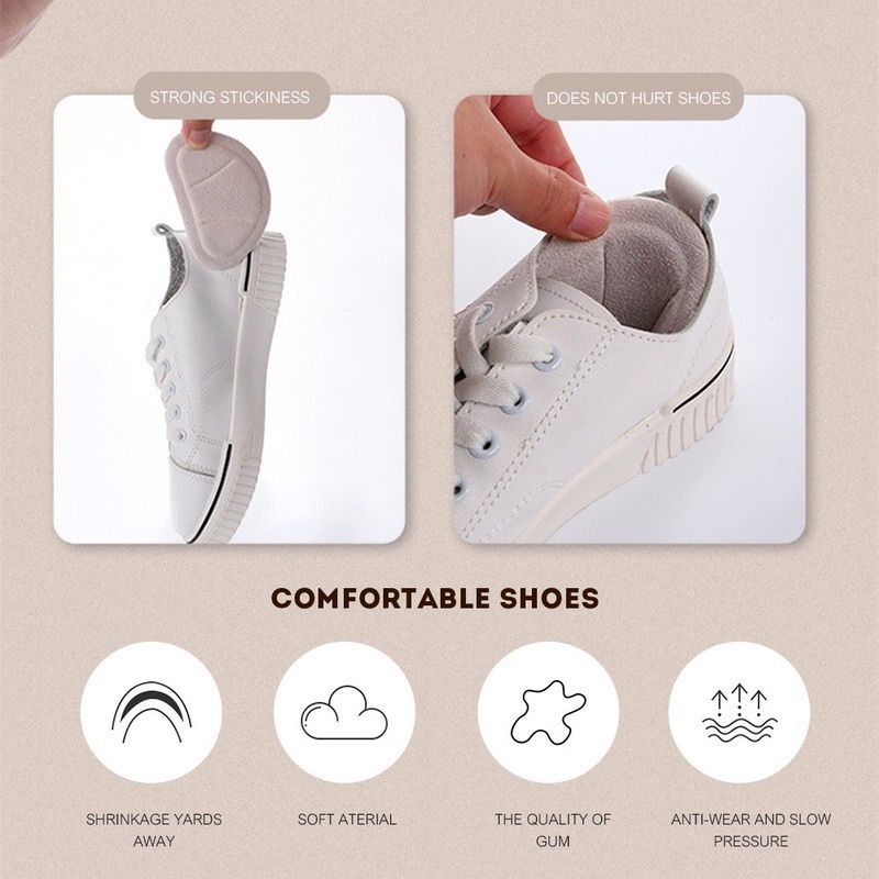 1 Cặp Miếng Dán Gót Chân Hình Vỏ Sò 3D Chống Trượt Mềm Mại Tiện Dụng