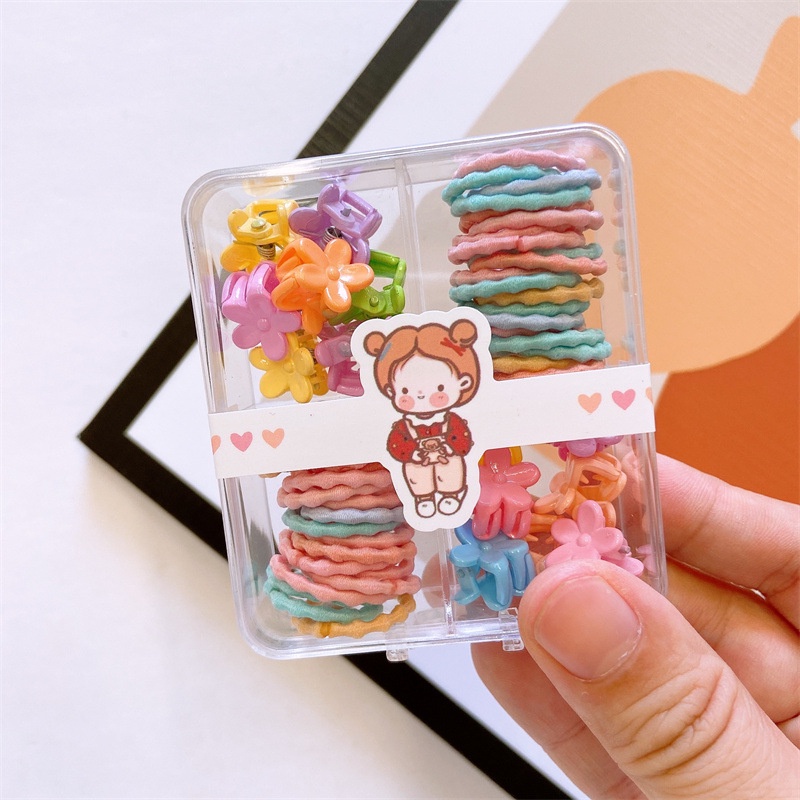 Dây Buộc Tóc mini Hình Vương Miện Ngôi Sao Dễ Thương Cơ Bản Cho Trẻ Em