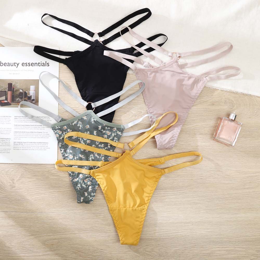 Quần Lót Cotton Lụa Lạnh Không Đường May Màu Sắc Trơn Họa Tiết Da Báo Gợi Cảm Cho Nữ