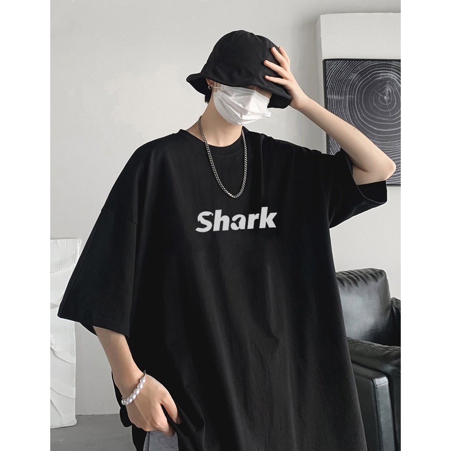 Áo thun tay lỡ form rộng nam nữ unisex Shark vải dày mịn 2022T3448
