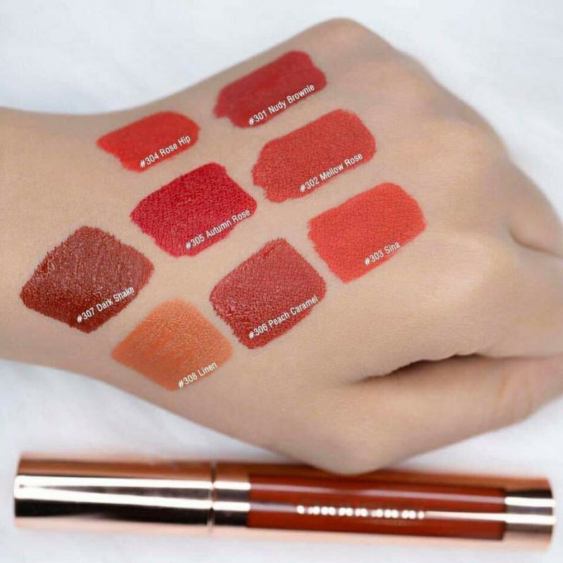 SON KEM CHOUCHOU PROFESSIONAL MATT LIP COLOR Nudy Brownie Màu hồng nâu đất (301)