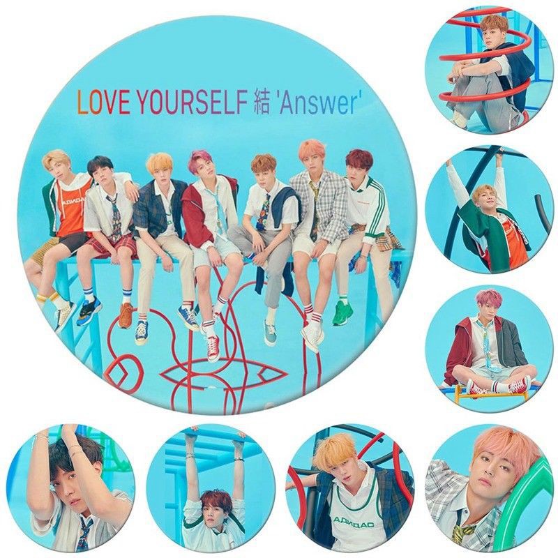 Kpop BTS Bangtan Boys LOVE YOURSELF u0443u0445u0459 ANSWER S-E-L-F Badge Brooch Chest Pin 1pc