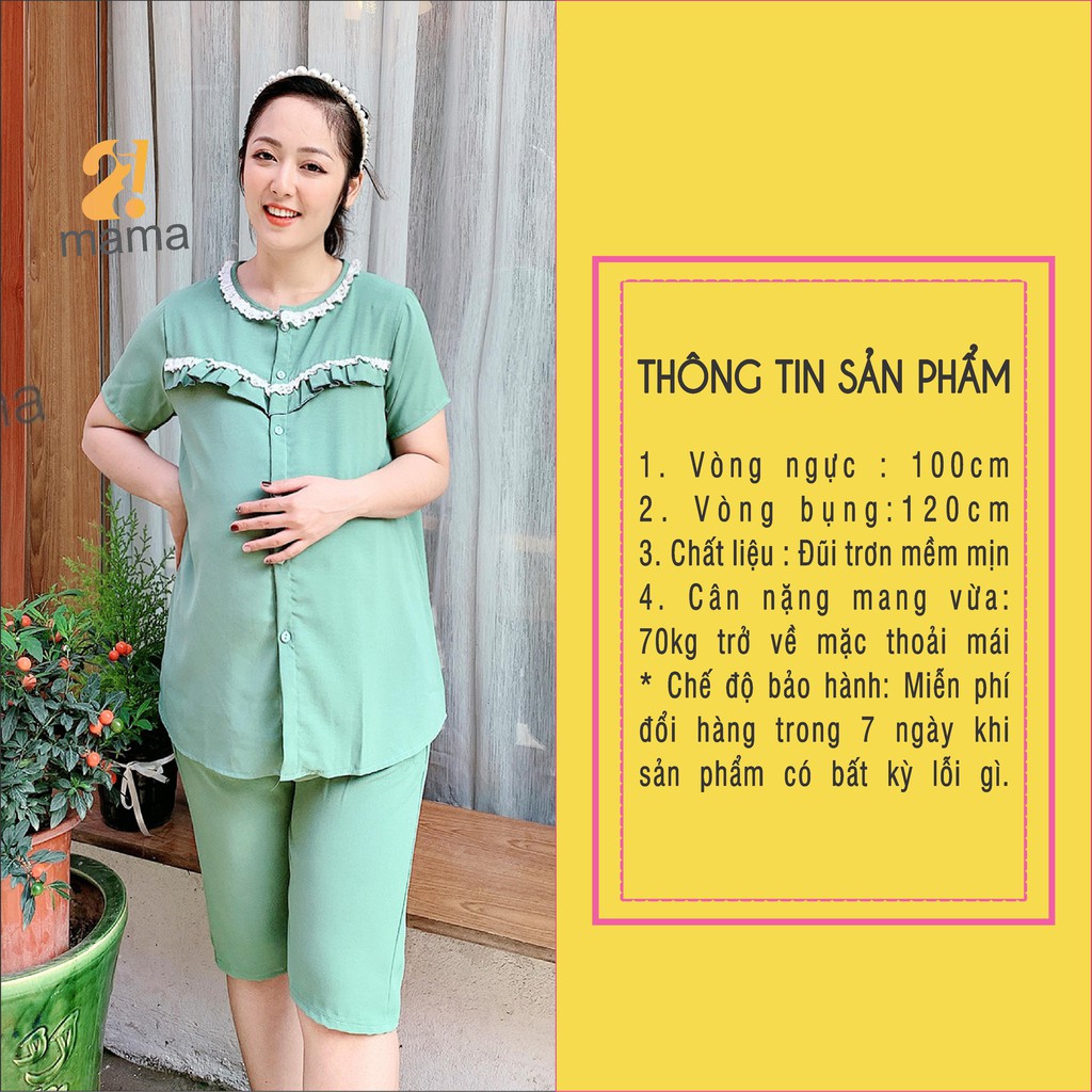 Đồ bộ bầu 2MAMA thiết kế mặc bầu và sau sinh siêu tiện lợi V45