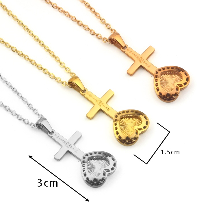 Dây chuyền thiên tâm titan cao cấp chạm chiếu lấp lánh đem lại bình an may mắn cho người đeo