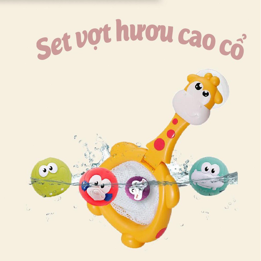 Đồ chơi nhà tắm set vợt hươu cao cổ (bên ngoài cực kỳ to đẹp)