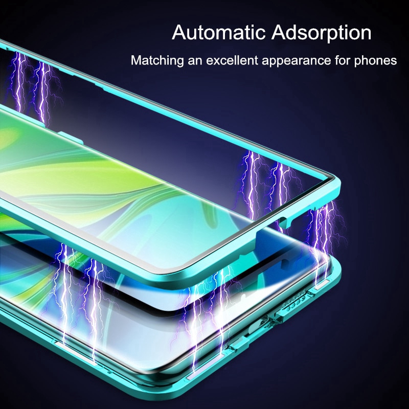 Ốp điện thoại 2 mặt kính cường lực nam châm cho Xiaomi Redmi Note 9s