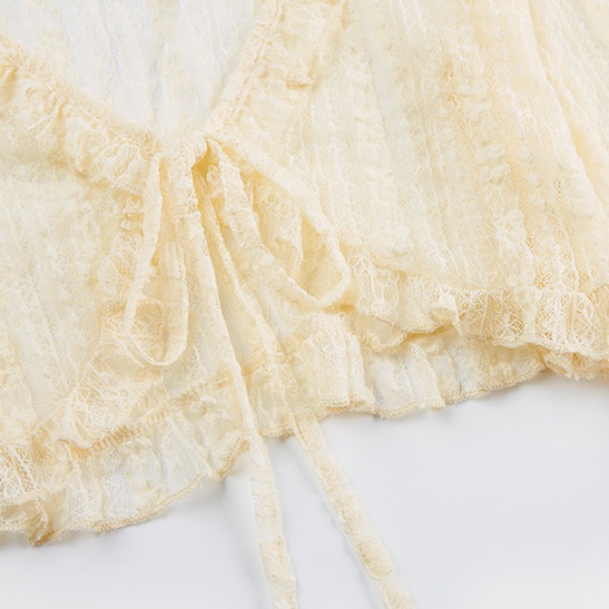 Áo Khoác Cardigan Chiffon Mỏng Tay Dài Phối Ren Thời Trang Mùa Hè Dành Cho Nữ