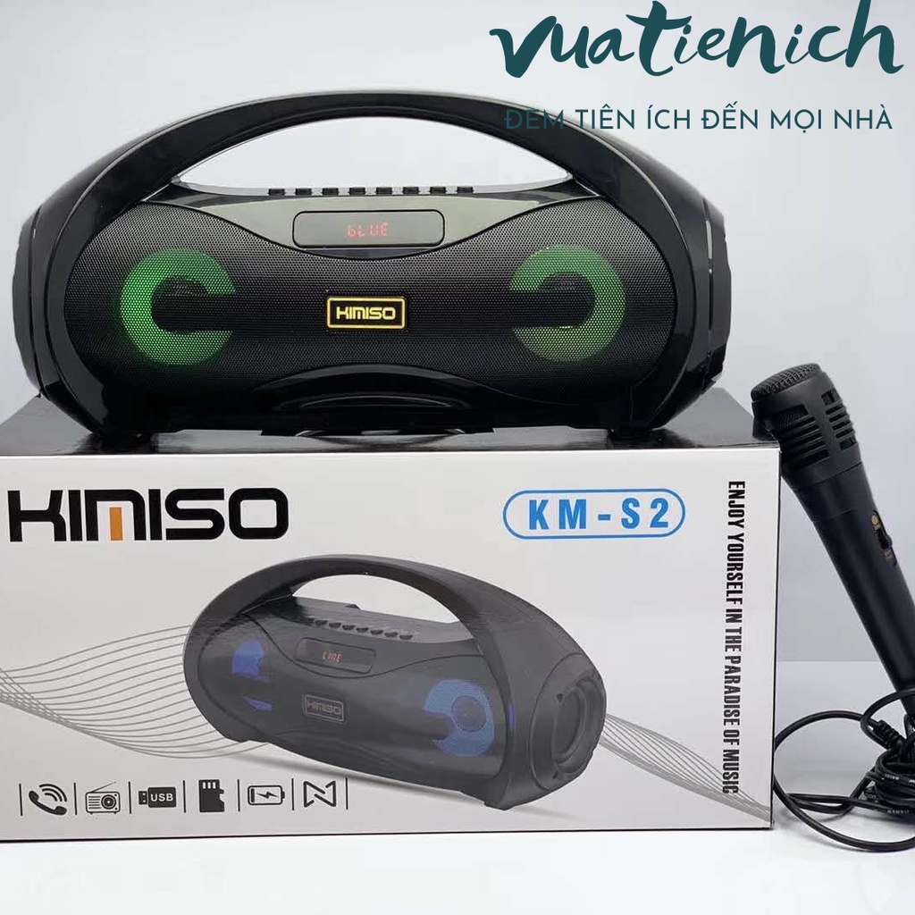 Loa Bluetooth Karaoke Kimiso S1/S2/BKK B98/QS 3607/QS 4605/CL 97/SKD 106 - Loa Không Dây Tặng Kèm Mic Hát Có Dây
