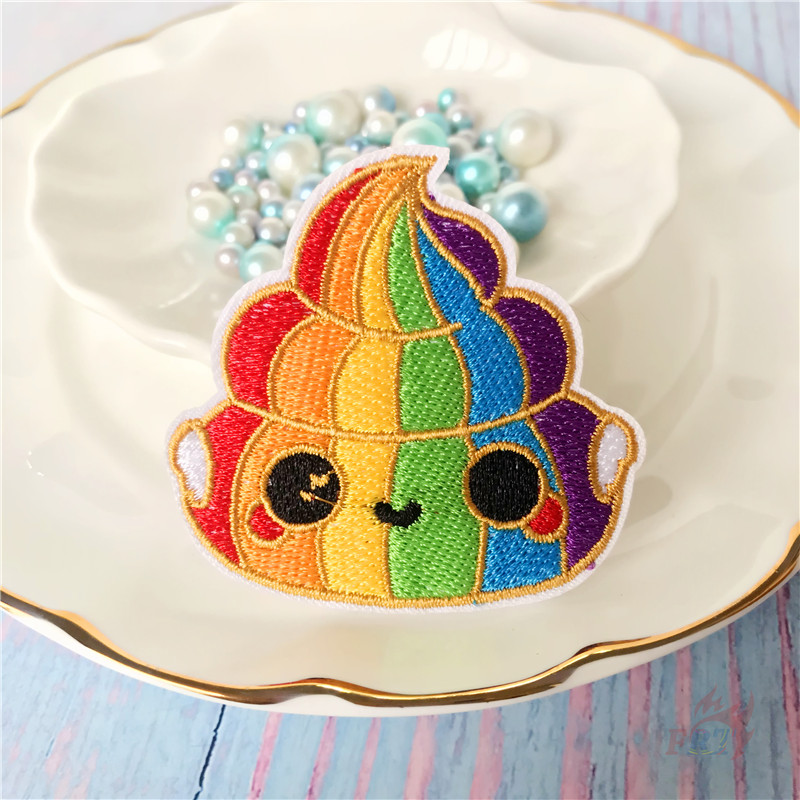 1 Miếng Dán Ủi Quần Áo Hình Đầu Lâu / Trái Tim / Đầu Lâu / Cầu Vồng