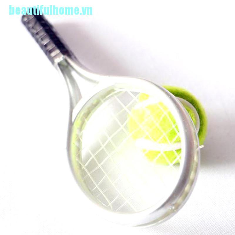 Bộ 2 Vợt Tennis Tỉ Lệ 1: 6 1: 12 Dành Cho Búp Bê