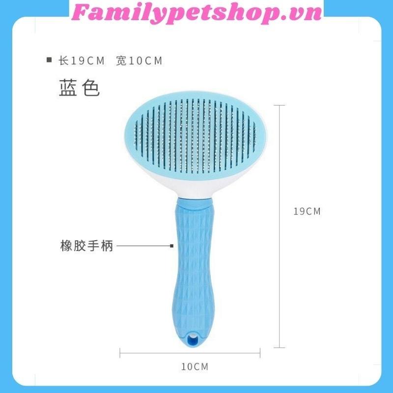 Lược chải lông cho chó mèo có nút bấm Clean chính hãng-familypetshop.vn