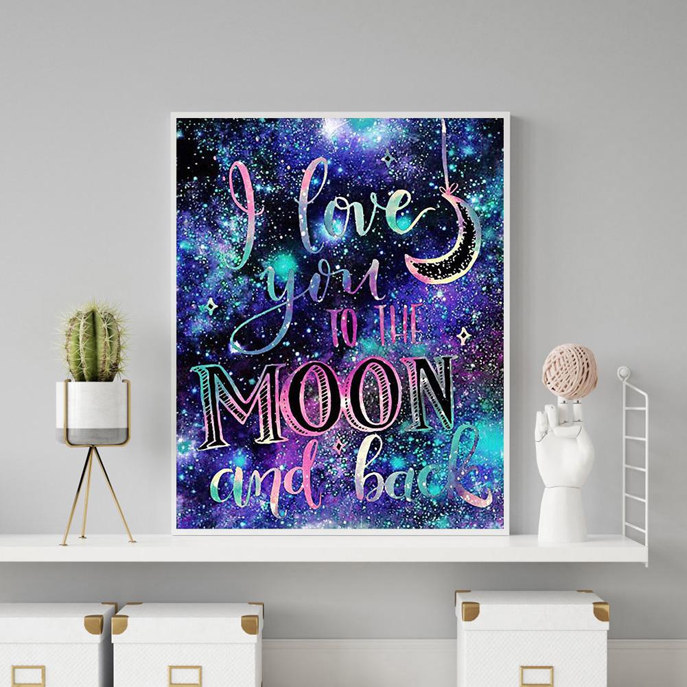 READY✪5D DIY Full Drill Diamond Painting Night Sky Cross Stitch Home Decoration