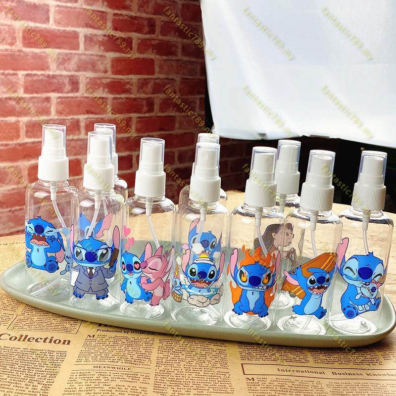 1 Chai Nhựa Rỗng Trong Suốt Đựng Mỹ Phẩm Dạng Xịt 100ml Họa Tiết Stitch Dễ Thương