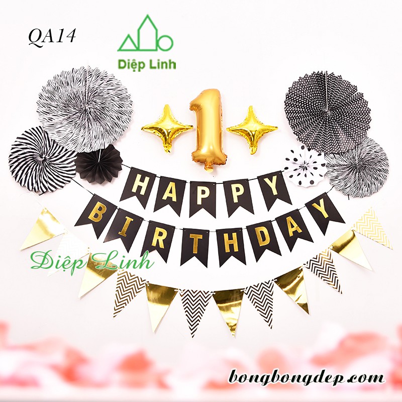 Sét trang trí quạt giấy QA14