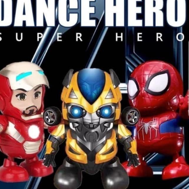 Mô Hình Đồ Chơi Robot Nhảy Múa Ld-500A Iron Man / Led / Dance Hero - M135- Black Wm9