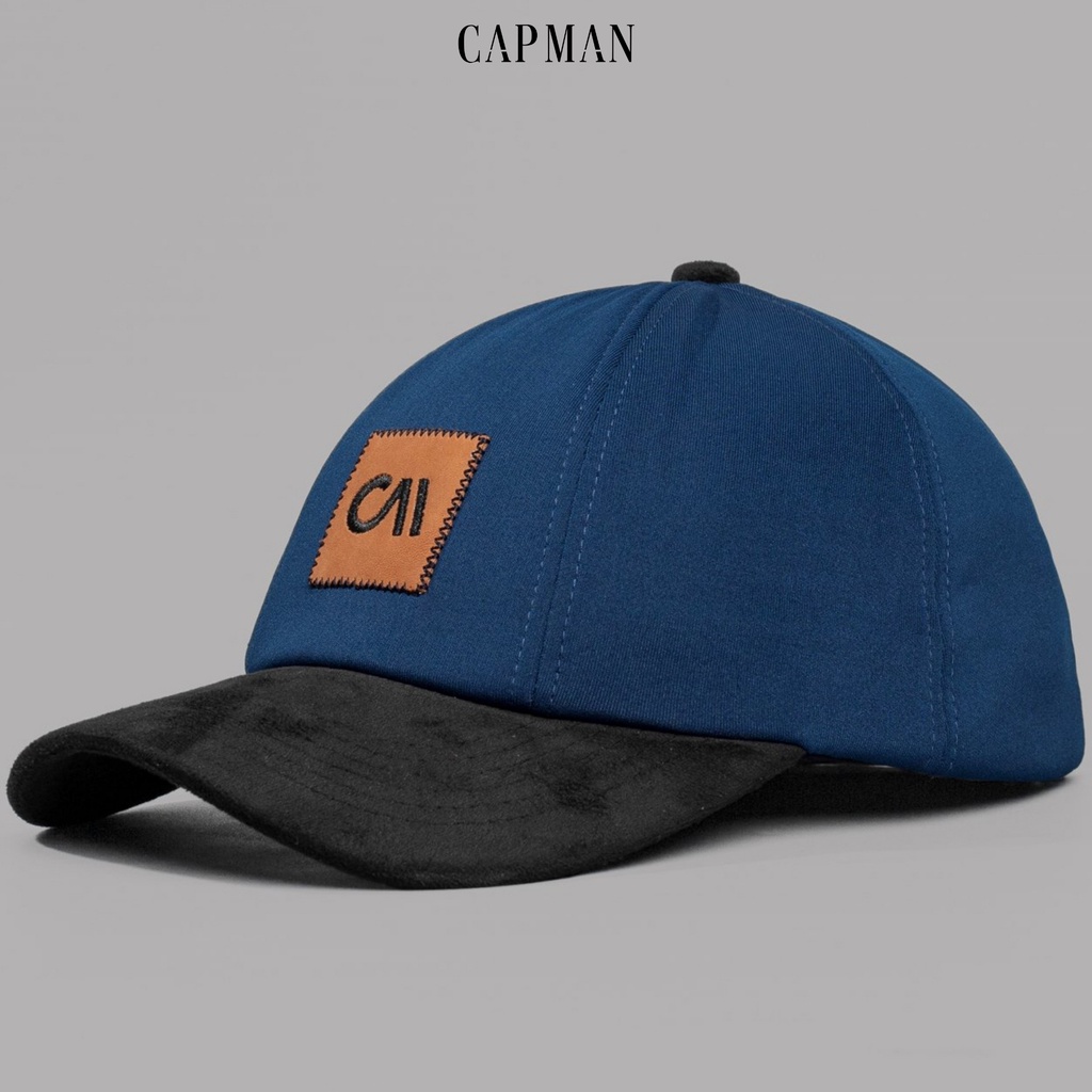 Mũ lưỡi trai chính hãng CAPMAN phom dáng thể thao ôm đầu vải da lộn CM141