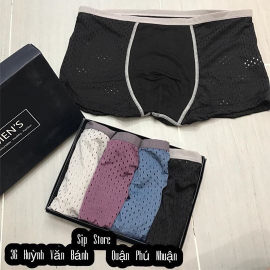 [4 chiếc] Quần sịp nam thông hơi
