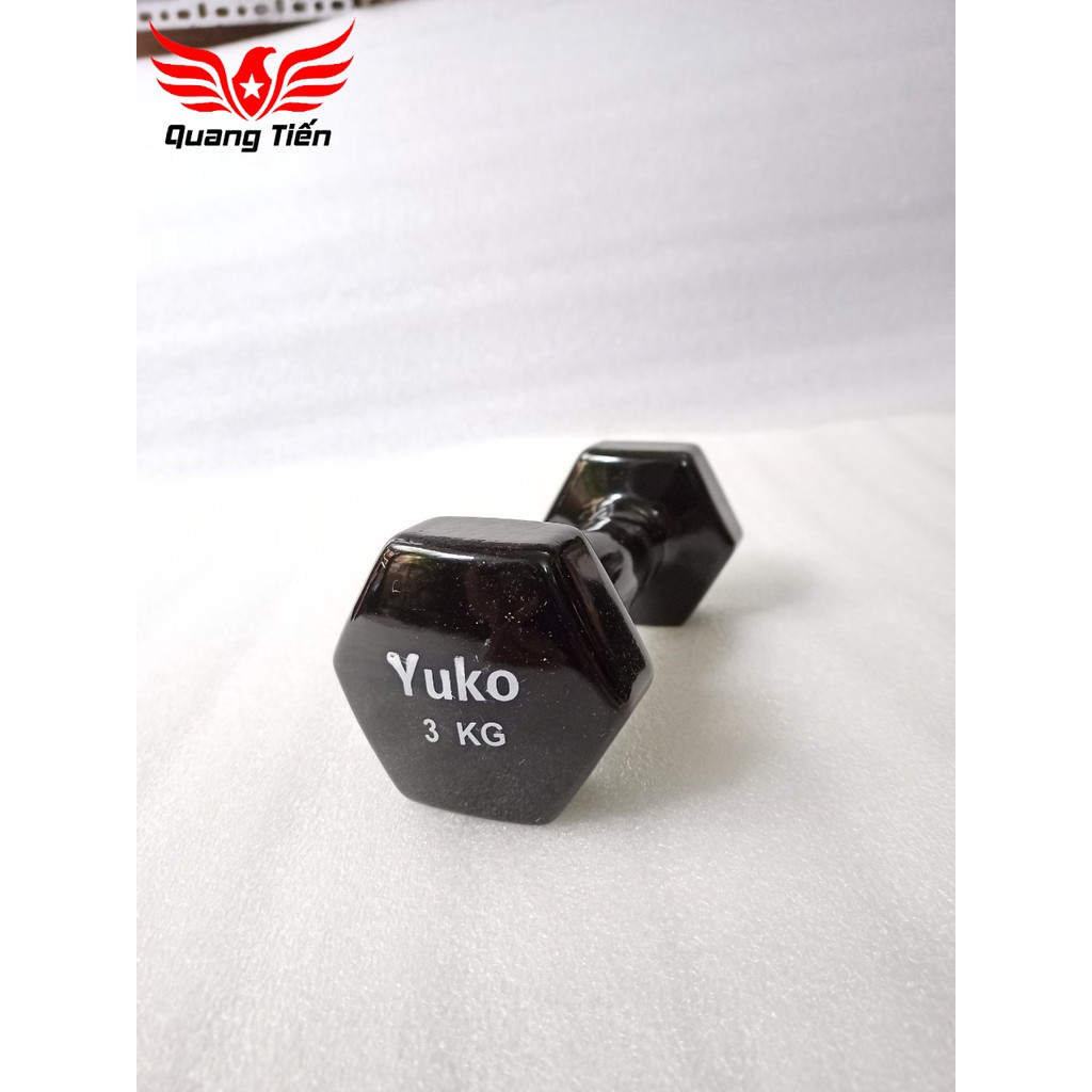 Tạ tay cao su cao cấp Yuko 3 kg(giá 1 quả)