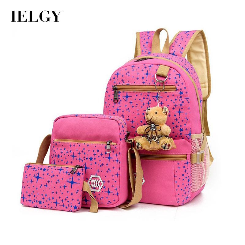 Ba Lô canvas Họa Tiết Hoạt Hình Phong Cách Hàn Quốc Xinh Xắn Cho Nữ