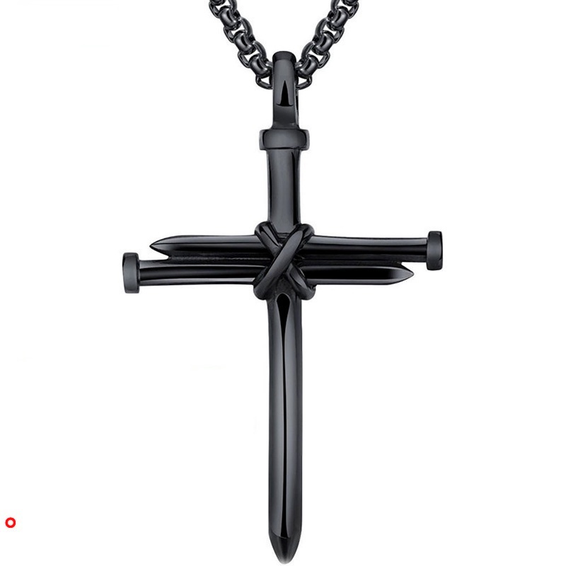 Vòng cổ bằng thép titan mặt thánh giá thời trang cho nam nữ