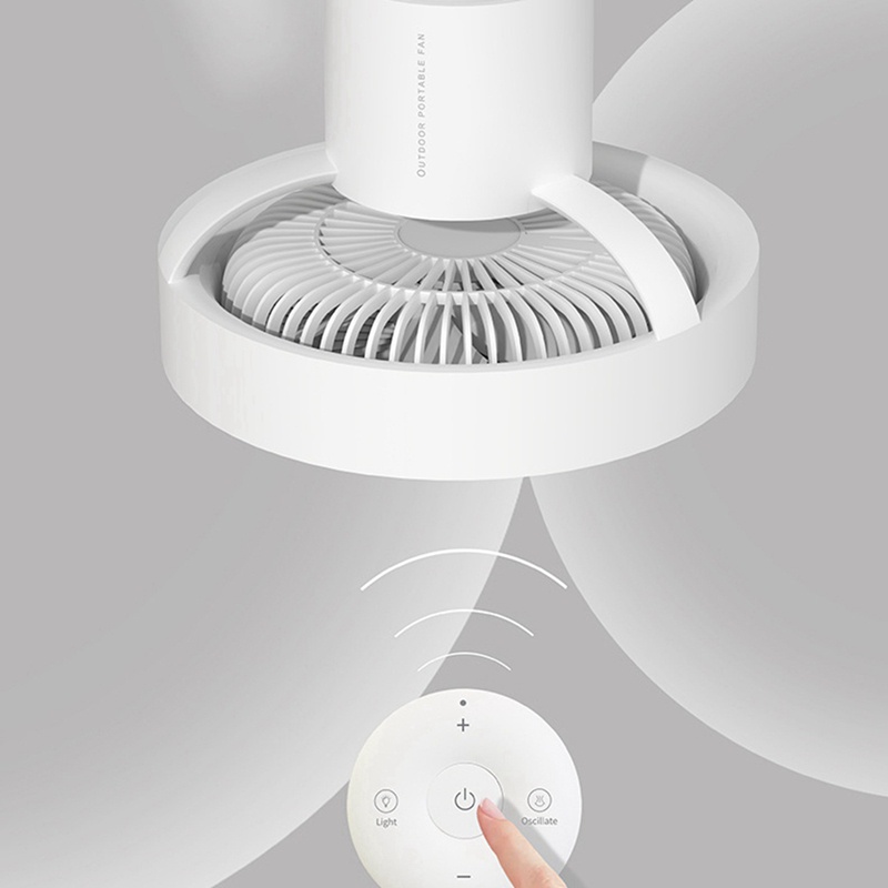 Quạt Treo 360 Độ°Quạt Cắm Trại Để Bàn Có Đèn Tiện Dụng