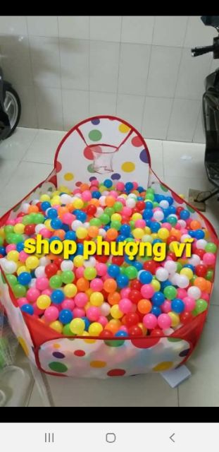 Lều chấm bi /kitty/doremon + 50 bóng size to 8cm