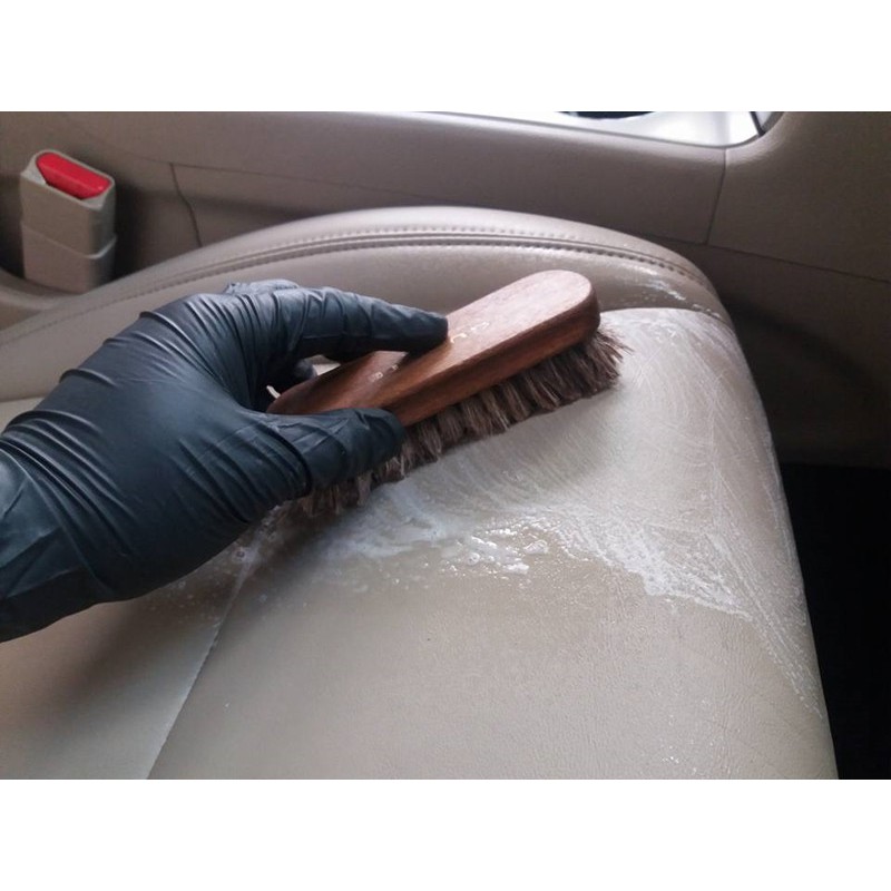 Bàn chải lông bờm ngựa Horse Hair vệ sinh nội thất, da cao cấp 14cmx4cm