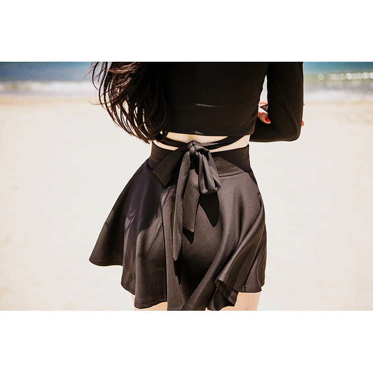 Đồ bơi nữ kín đáo đi biển QUEEN BIKINI Bikini váy 2 mảnh Quảng châu đồ bơi đi biển dài tay kín đáo BIK46