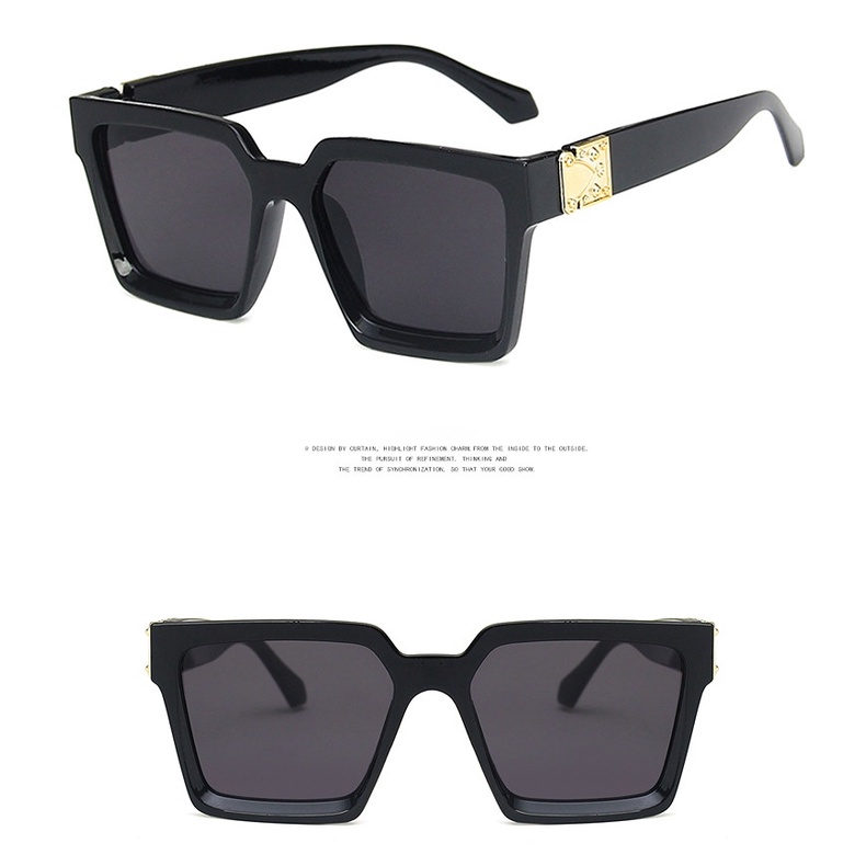 Kính râm thời trang dành cho phụ nữ và nam giới trong Kính râm hình vuông mát mẻ Kính chắn tia UV400