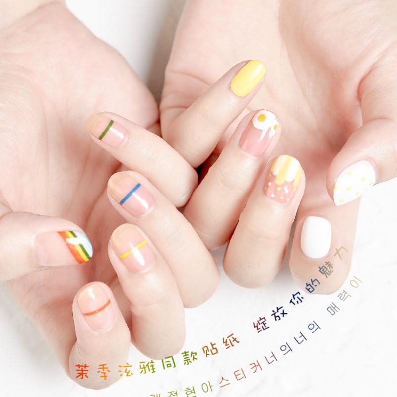 Miếng Dán Trang Trí Móng Tay Hình Hoa/ Trái Cây Dễ Thương Xinh Xắn