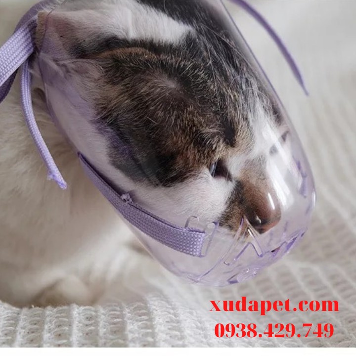 [MUA NHIỀU GIẢM GIÁ] Rọ Mõm Cho Mèo Chống Cắn Liếm Thoáng Khí Cho Mèo Xudapet, Nhựa PP cao cấp - Xudapet - SP000621