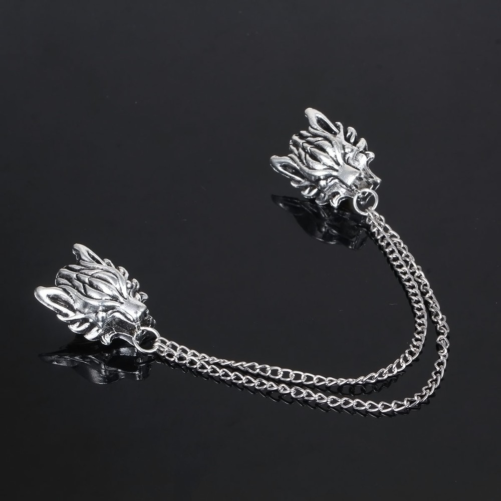 Ghim Cài Áo Kim Loại Hình Đầu Sói Vintage Thời Trang Cho Nam Nữ