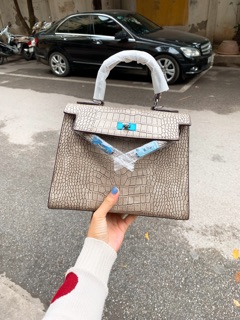 Túi H.M kelly size 25 (ghi đá)